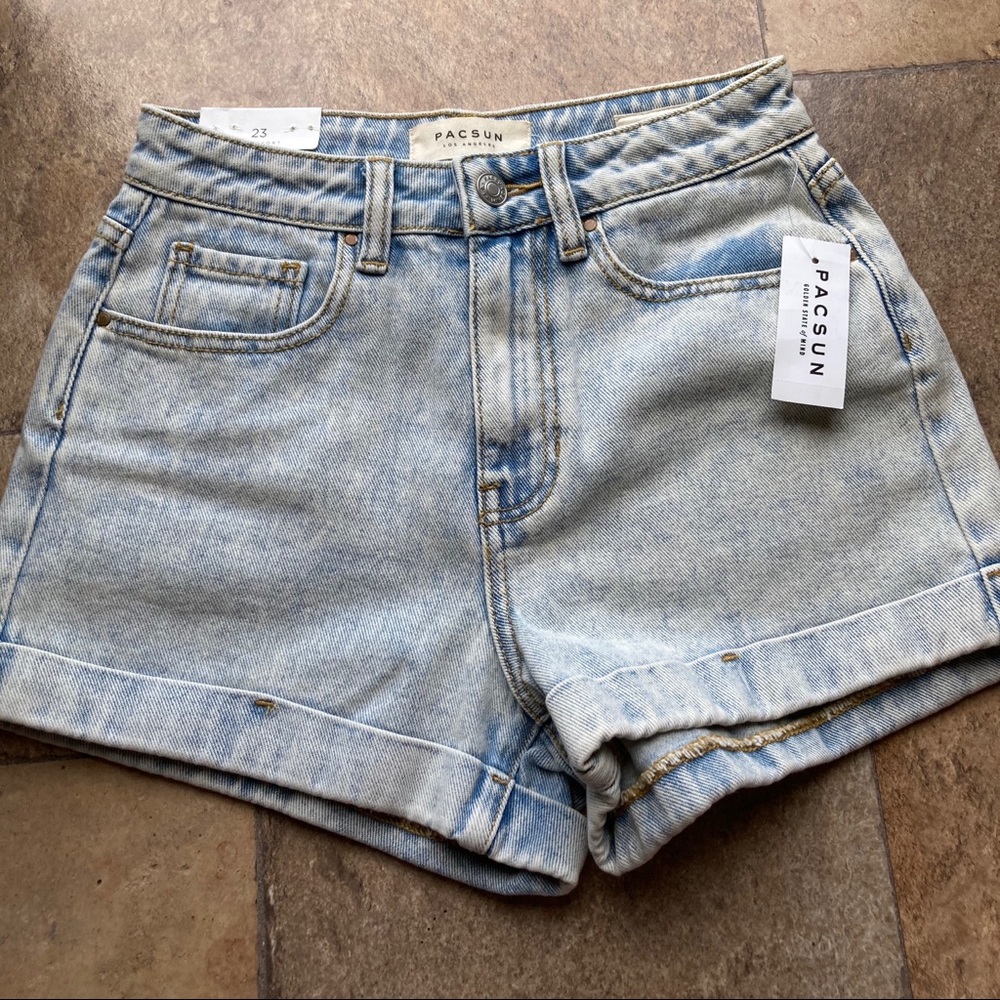 Pacsun acid wash mom shorts